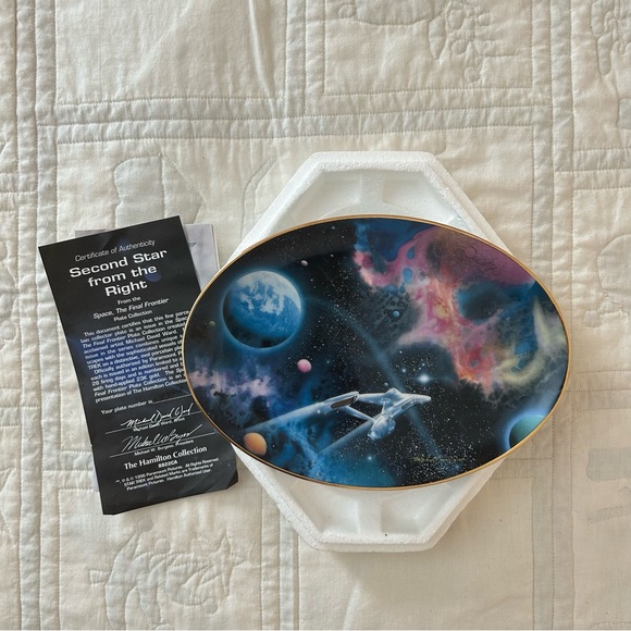 Star Trek Second Star From The Right W/COA - Space, The Final Frontier Hamilton - Picture 2 of 5